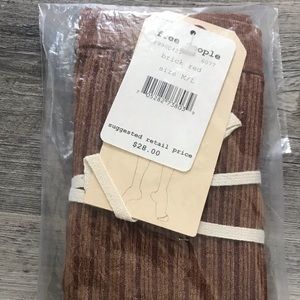 Free People nwt textured ribbed tights